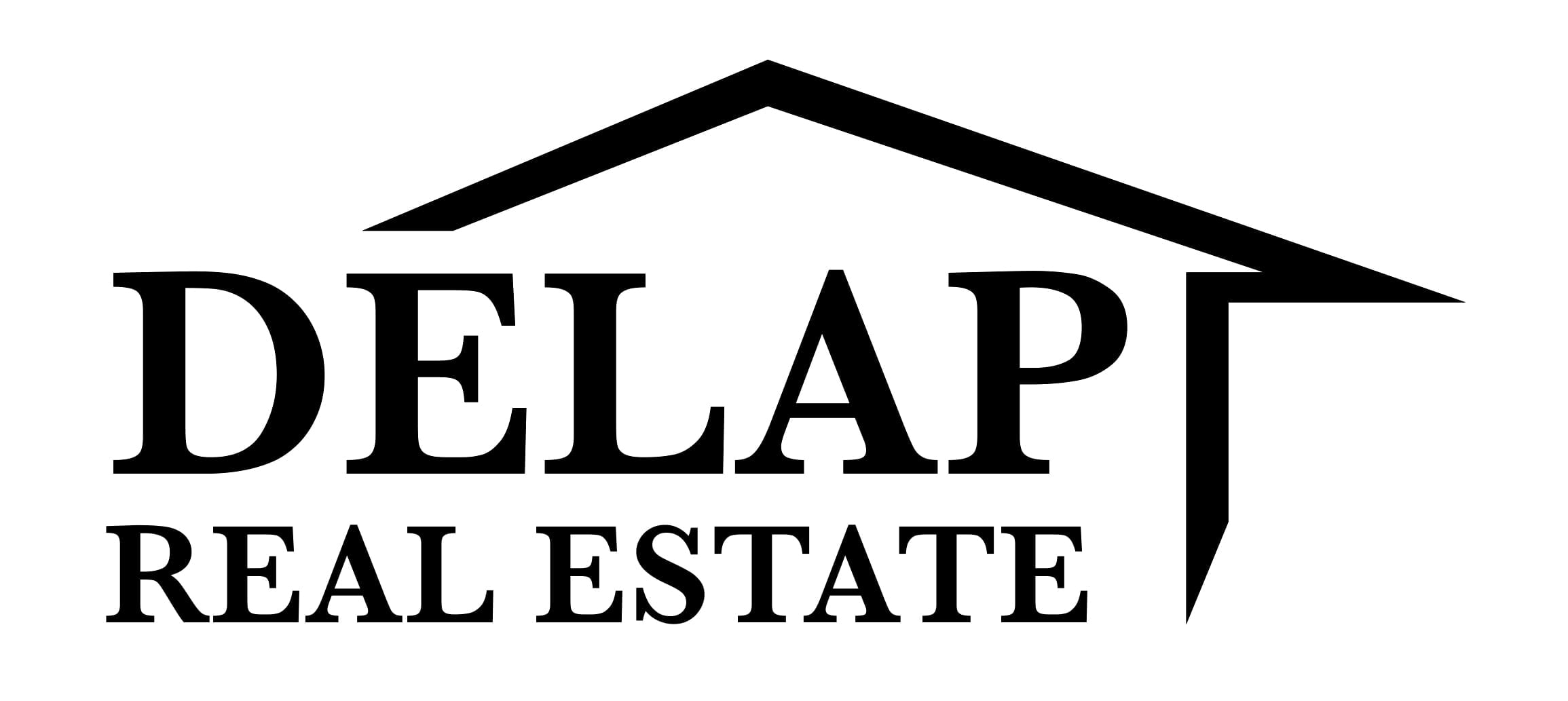 Delap real estate logo black and white