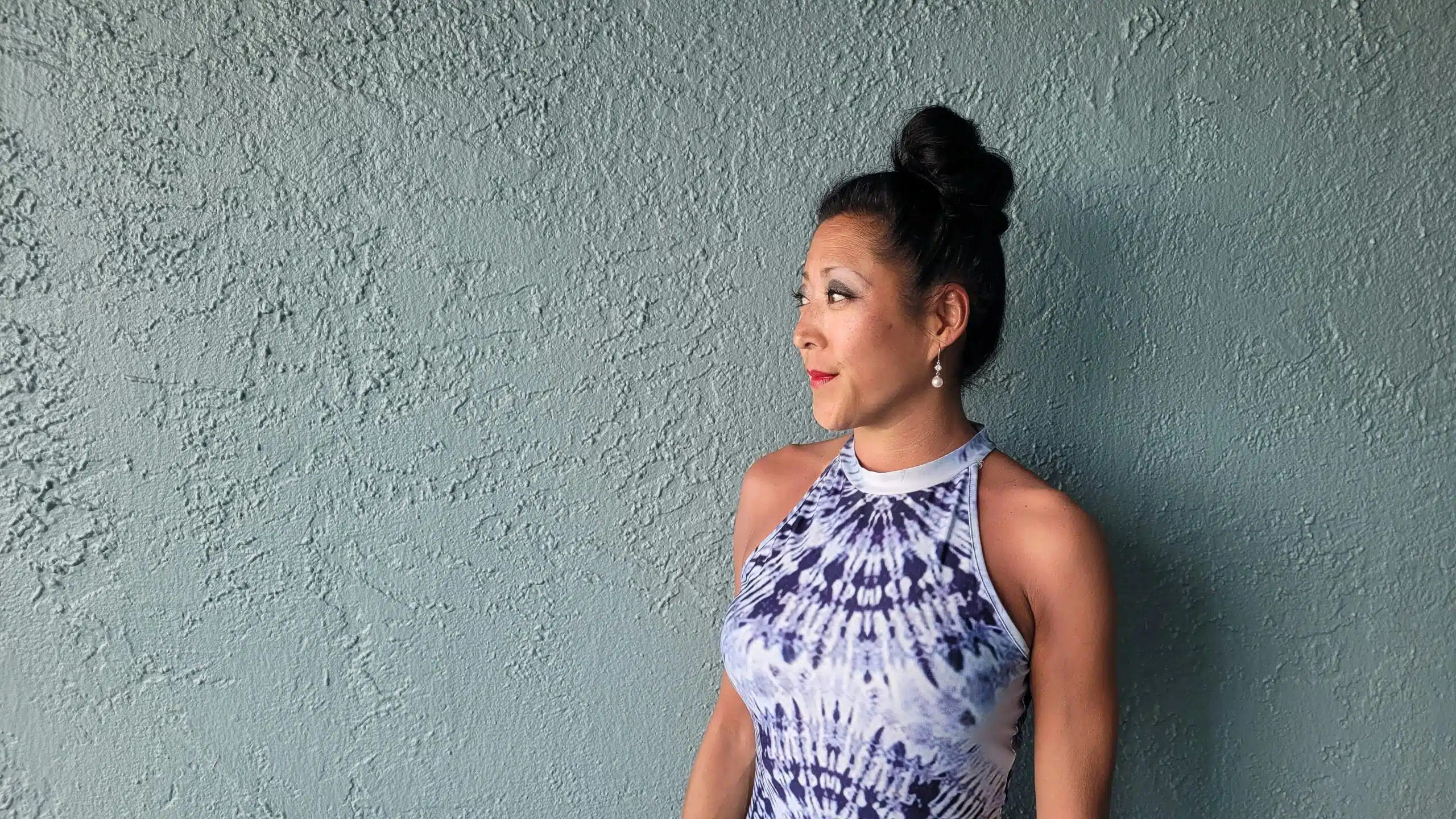 Generation X woman (mom) with upscale hair ready for her scene